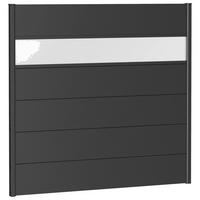SICHTSCHUTZ - Dunkelgrau, Basics, Kunststoff/Metall (145/137/4,4cm) - Biohort