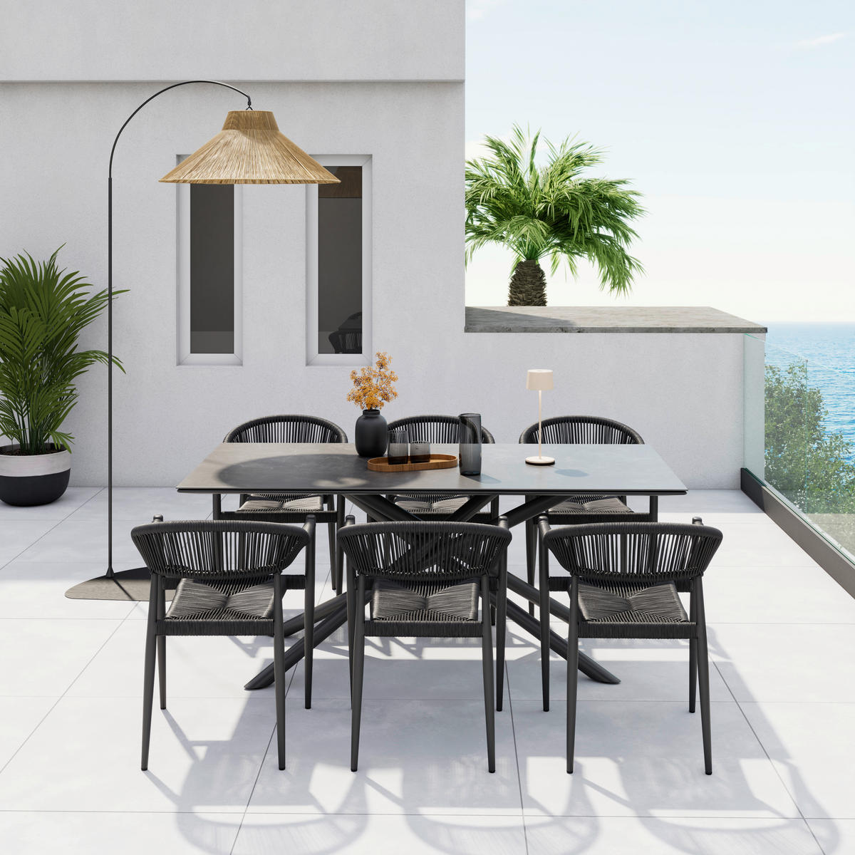 STAPELSESSEL Aluminium Anthrazit  - Anthrazit, KONVENTIONELL, Kunststoff/Metall (55/78/59.5cm) - Ambia Garden