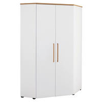 ECKKLEIDERSCHRANK 101,9/206/125,9 cm  - Eichefarben/Weiß, KONVENTIONELL, Holz/Holzwerkstoff (101,9/206/125,9cm) - Paidi