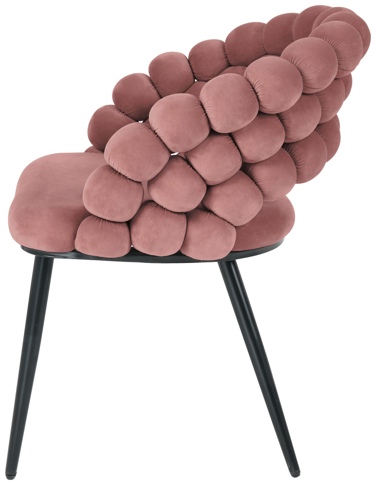 STOLICA S NASLONOM ZA RUKE  ružičasta, crna  metal, tekstil      - ružičasta/crna, Design, metal/tekstil (58/80/62cm) - Novel