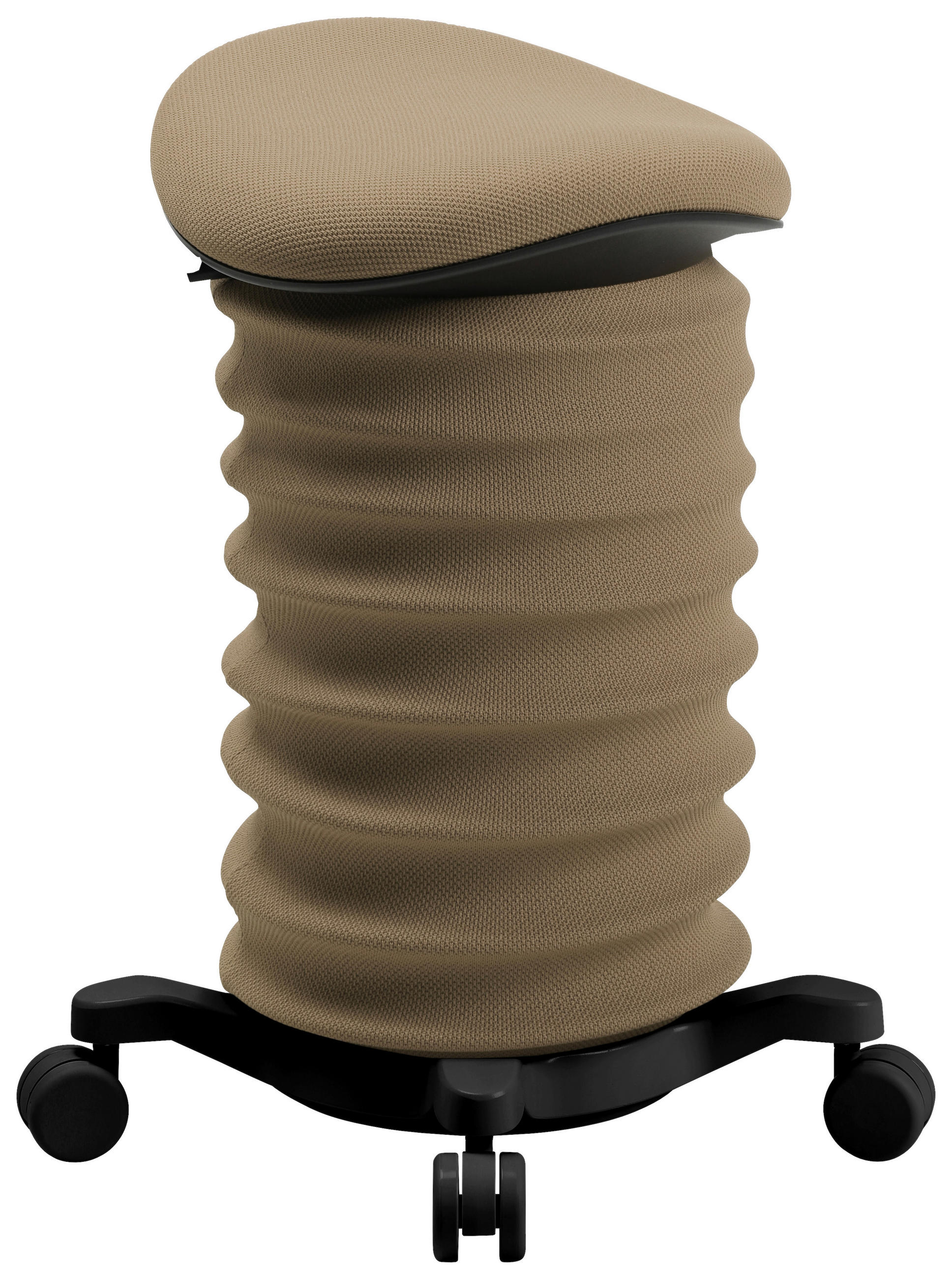 BÜROHOCKER Braun, Schwarz  - Schwarz/Braun, Design, Kunststoff/Textil (37,5/58-70/36cm) - Topstar