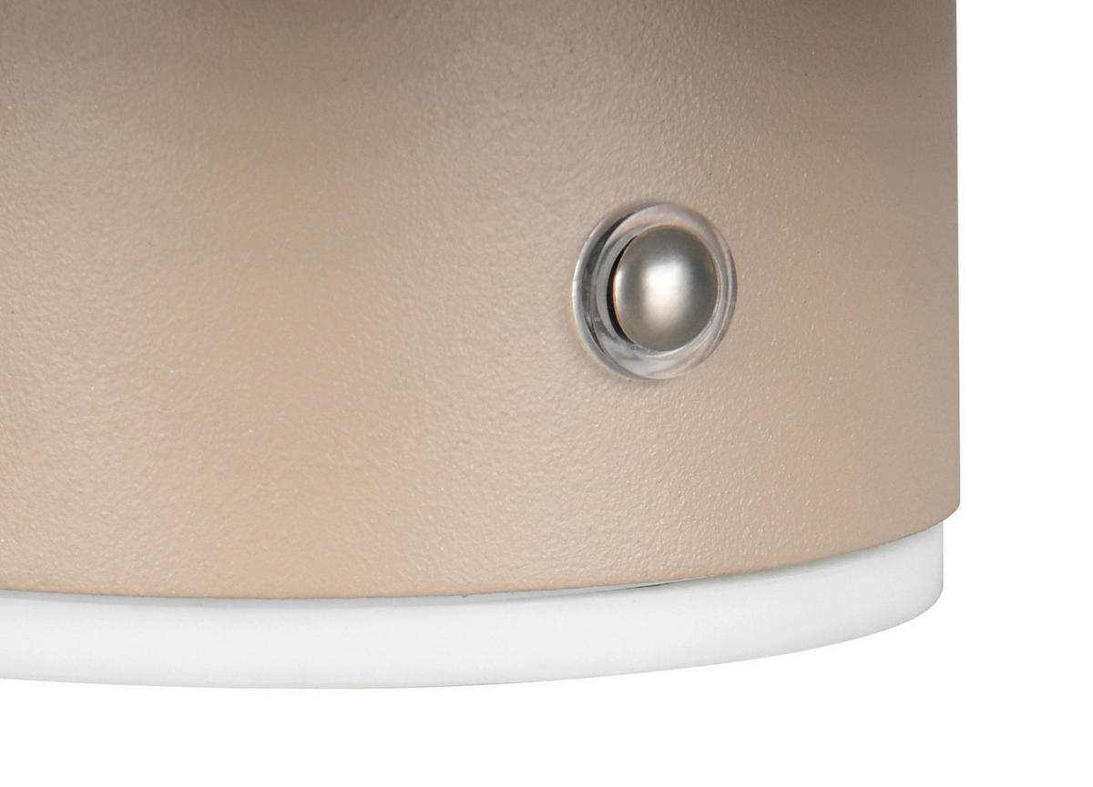 LED-WANDLEUCHTE - Beige, Design, Metall (15,5/8,4cm)