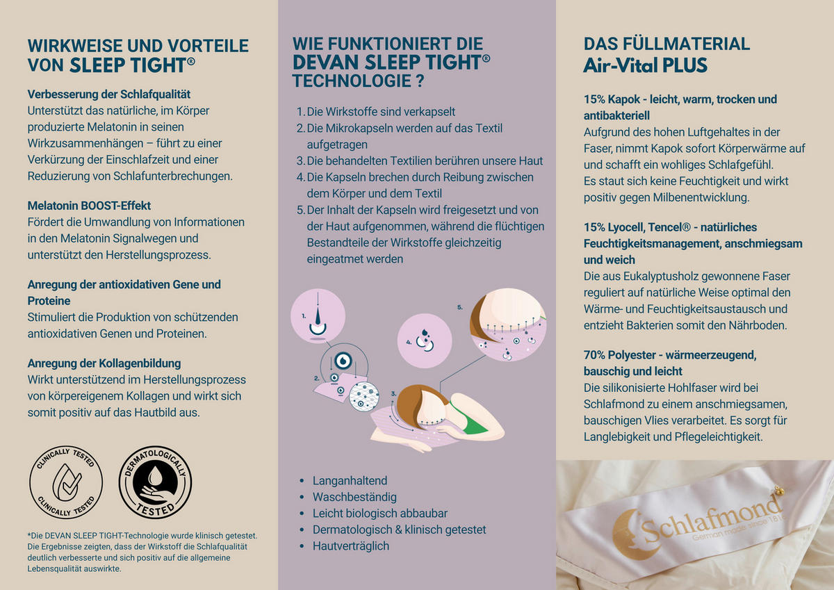 GANZJAHRESDECKE 140/200 cm Dornröschen  - Creme, Basics, Textil (140/200cm) - Schlafmond