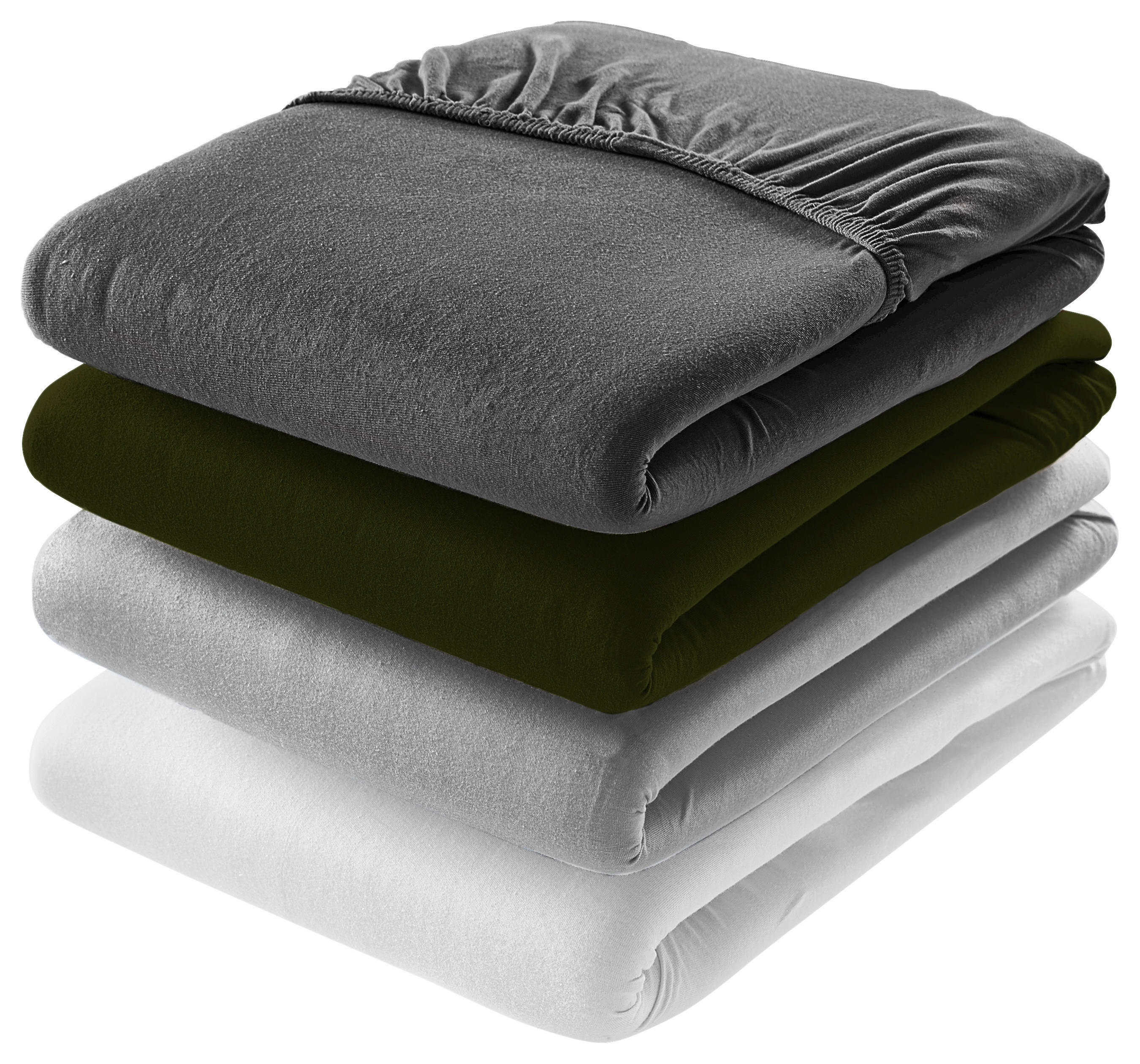 Flanell-Spannleintuch 200/200 cm Biber  - Anthrazit, KONVENTIONELL, Textil (200/200cm) - Esposa