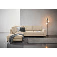 ECKSOFA Beige Chenille  - Beige/Schwarz, KONVENTIONELL, Textil/Metall (257/275cm) - Carryhome