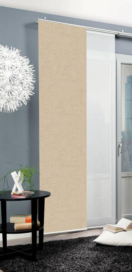 FLÄCHENVORHANG in Sandfarben blickdicht  - Sandfarben, ROMANTIK / LANDHAUS, Textil (60/245cm)