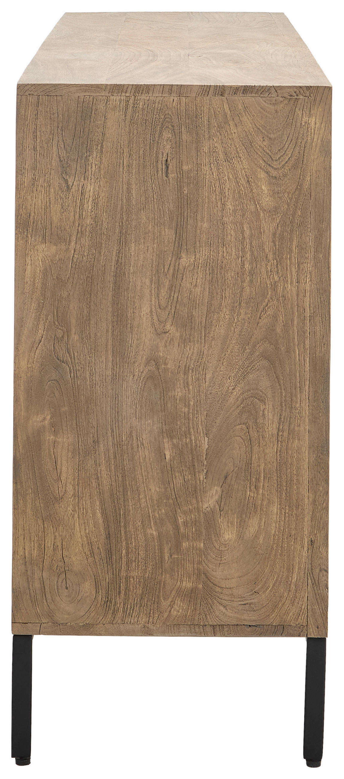 SIDEBOARD  in 145/85/40 cm  - Schwarz/Weiß, Natur, Holz/Metall (145/85/40cm) - Livetastic
