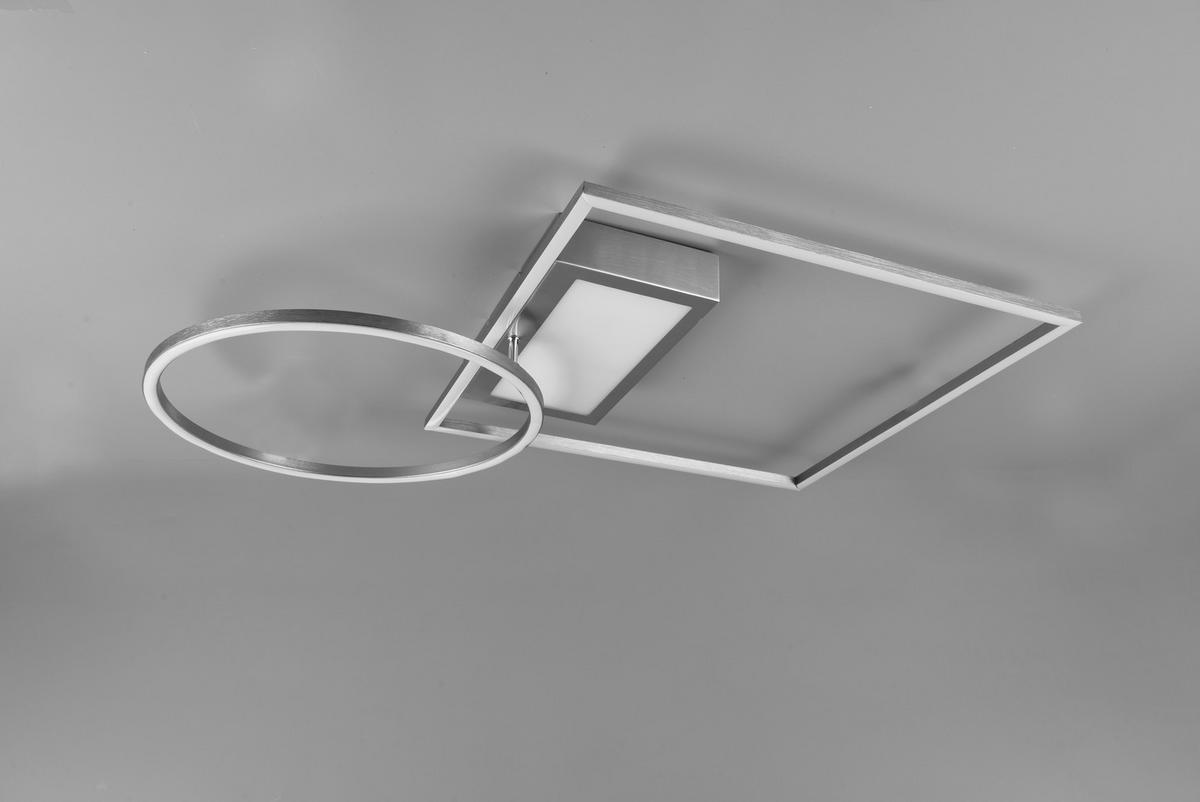LED PLAFONJERA - boja nikla, Dizajnerski, metal (64,5/9,0/86,5cm)
