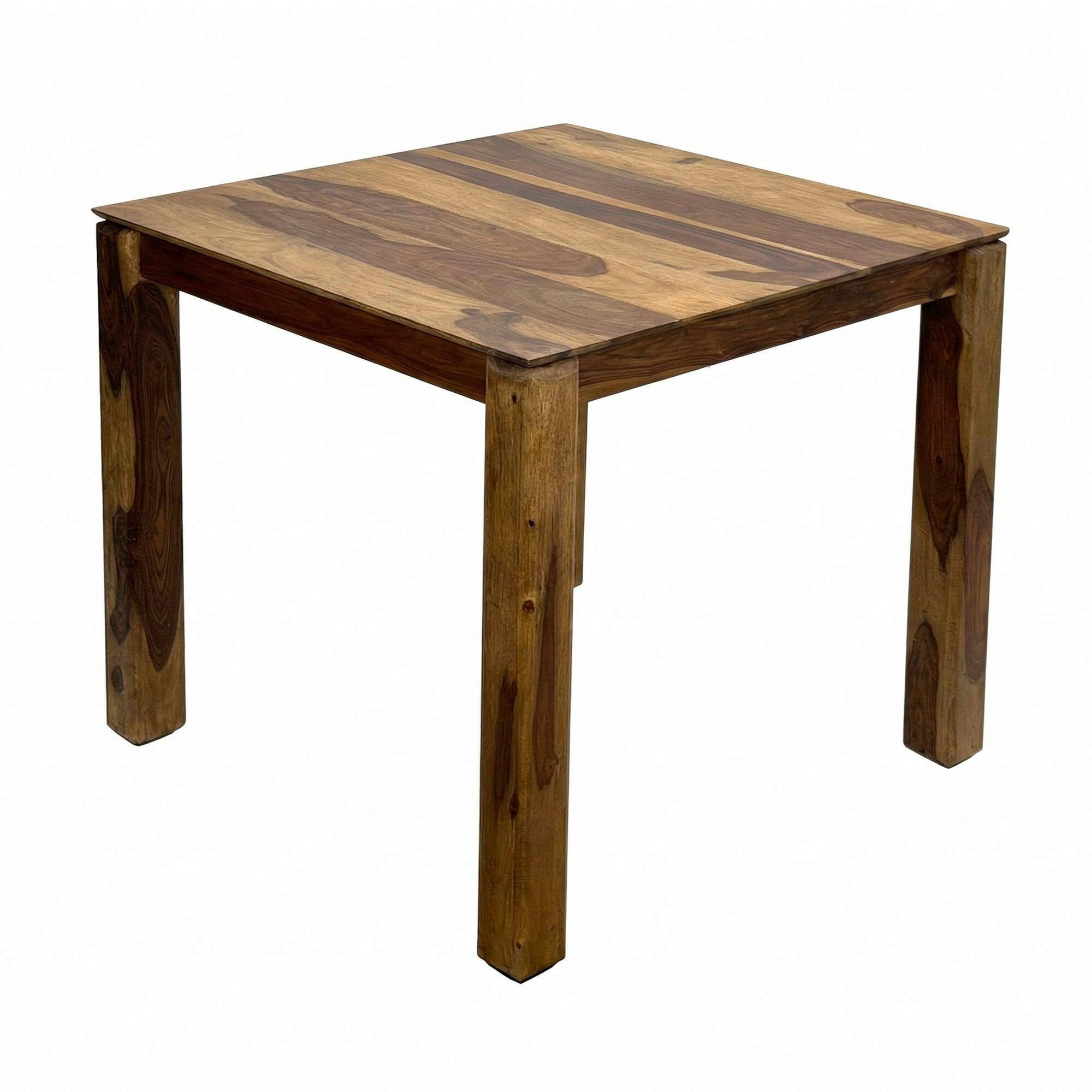 Masă din lemn, 80/75/80 cm,   - culoare lemn sheesham, Design, lemn (80/75/80cm) - Livetastic
