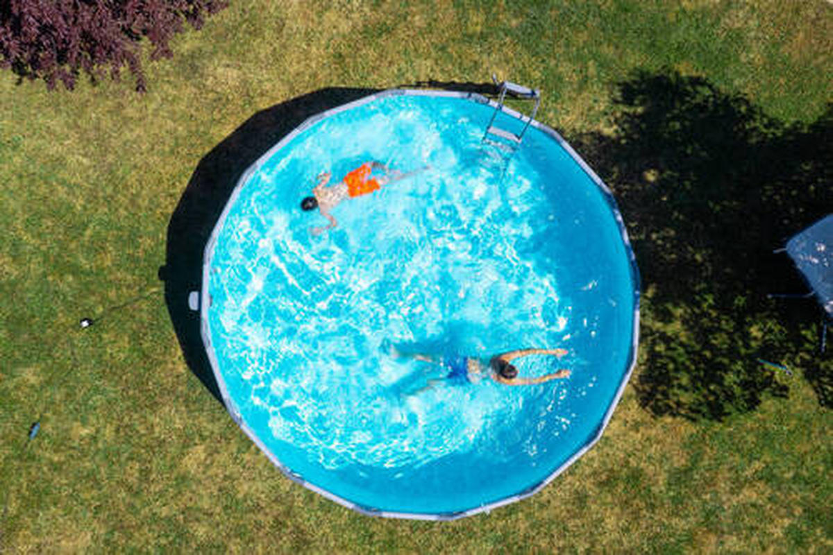 POOL 488/122 cm  - Anthrazit, KONVENTIONELL, Kunststoff (488/122cm)