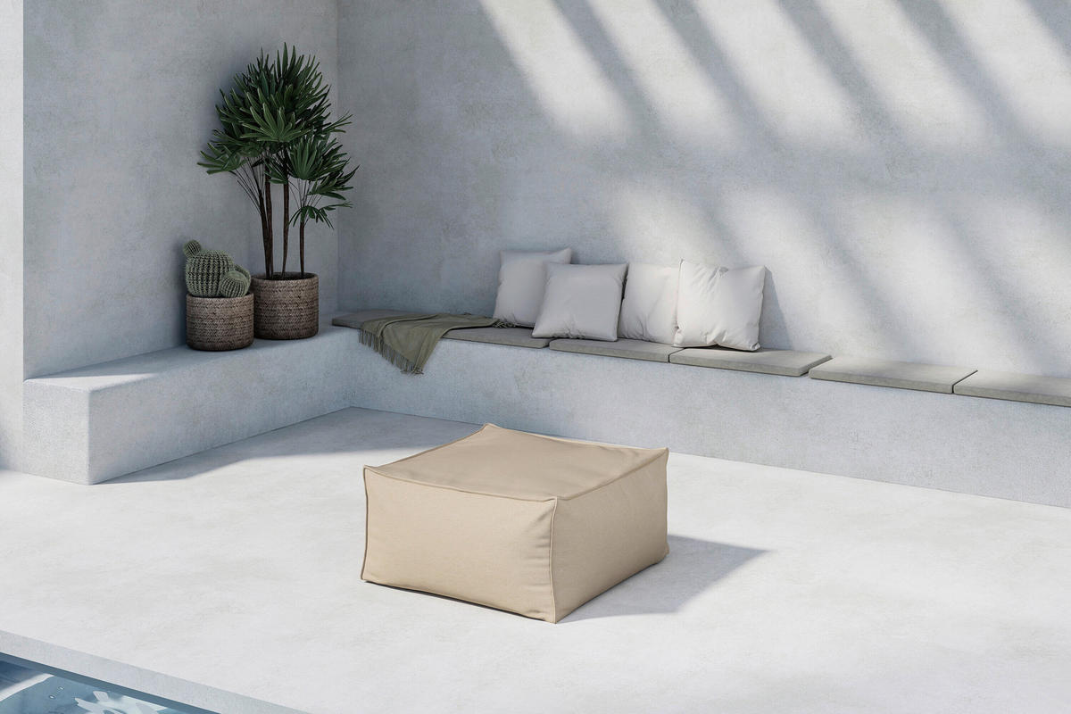 LOUNGEFÅTÖLJ  - beige, Modern, textil (85/40/85cm) - Gardena