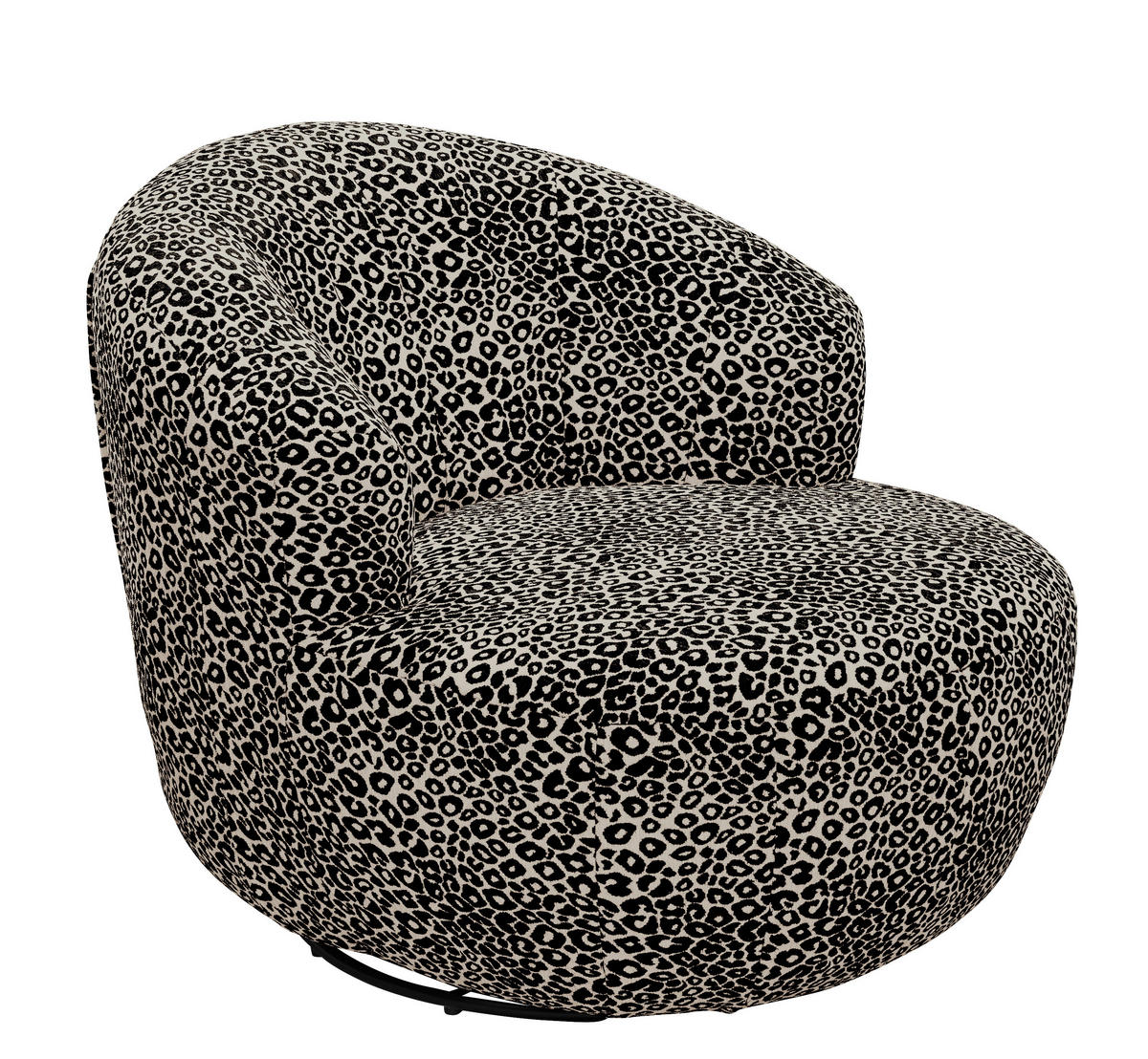 SESSEL in Jacquard, Webstoff Braun, Schwarz  - Schwarz/Braun, MODERN, Textil/Metall (110/69/107cm) - MID.YOU