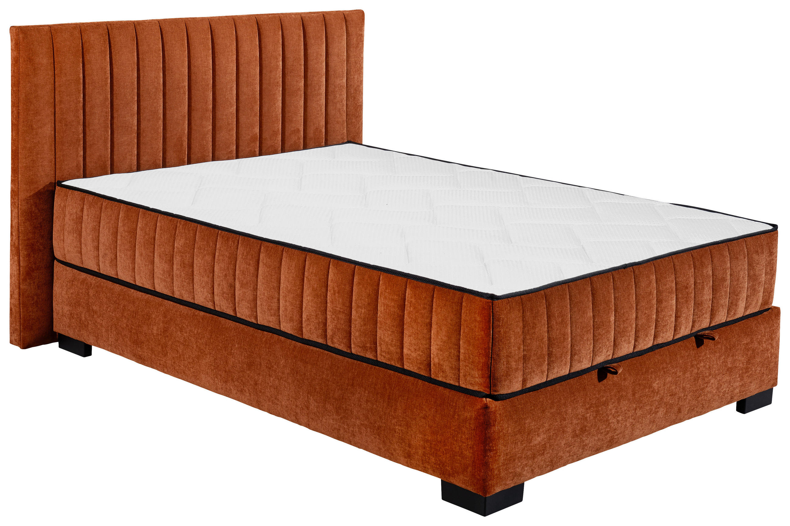 BOXBETT 140/200 cm  in Cognac  - Cognac/Schwarz, MODERN, Holzwerkstoff/Kunststoff (140/200cm) - MID.YOU