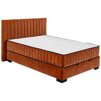 BOXBETT 140/200 cm  in Cognac  - Cognac/Schwarz, Modern, Holzwerkstoff/Kunststoff (140/200cm) - MID.YOU