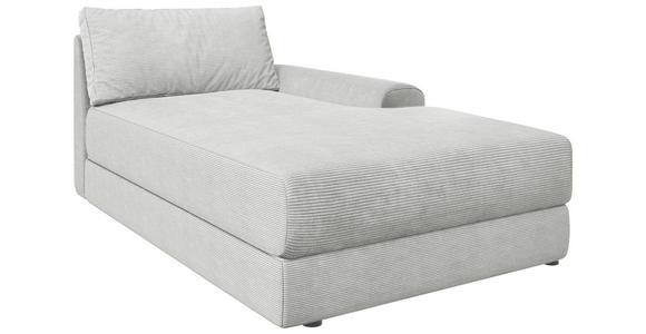 BIGSOFA Cord Perlmutt  - Perlmutt/Schwarz, MODERN, Kunststoff/Textil (117/93/190cm) - Carryhome