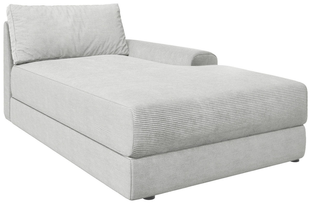 BIGSOFA Cord Perlmutt  - Perlmutt/Schwarz, MODERN, Kunststoff/Textil (117/93/190cm) - Carryhome