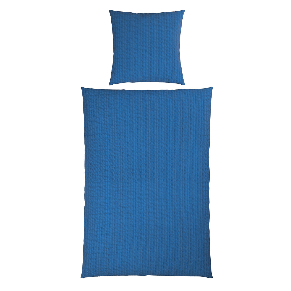 BETTWÄSCHE Seersucker 155/200 cm  - Blau, Textil (155/200cm) - Novel