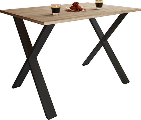 ESSTISCH Sonoma Eiche  - Schwarz/Sonoma Eiche, Basics, Holzwerkstoff (110/80/76cm) - MID.YOU
