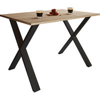 ESSTISCH rechteckig Sonoma Eiche  - Schwarz/Sonoma Eiche, Basics, Holzwerkstoff (110/80/76cm) - MID.YOU