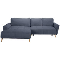 ECKSOFA in Webstoff Blaugrau  - Buchefarben/Blaugrau, KONVENTIONELL, Holz/Textil (169/294cm) - Carryhome