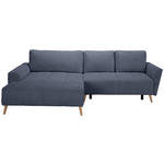 ECKSOFA in Webstoff Blaugrau  - Buchefarben/Blaugrau, KONVENTIONELL, Holz/Textil (169/294cm) - Carryhome