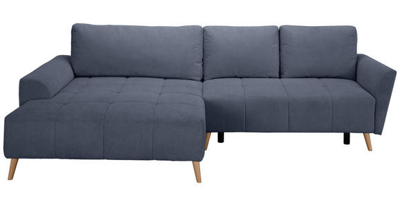 ECKSOFA in Webstoff Blaugrau  - Buchefarben/Blaugrau, KONVENTIONELL, Holz/Textil (169/294cm) - Carryhome