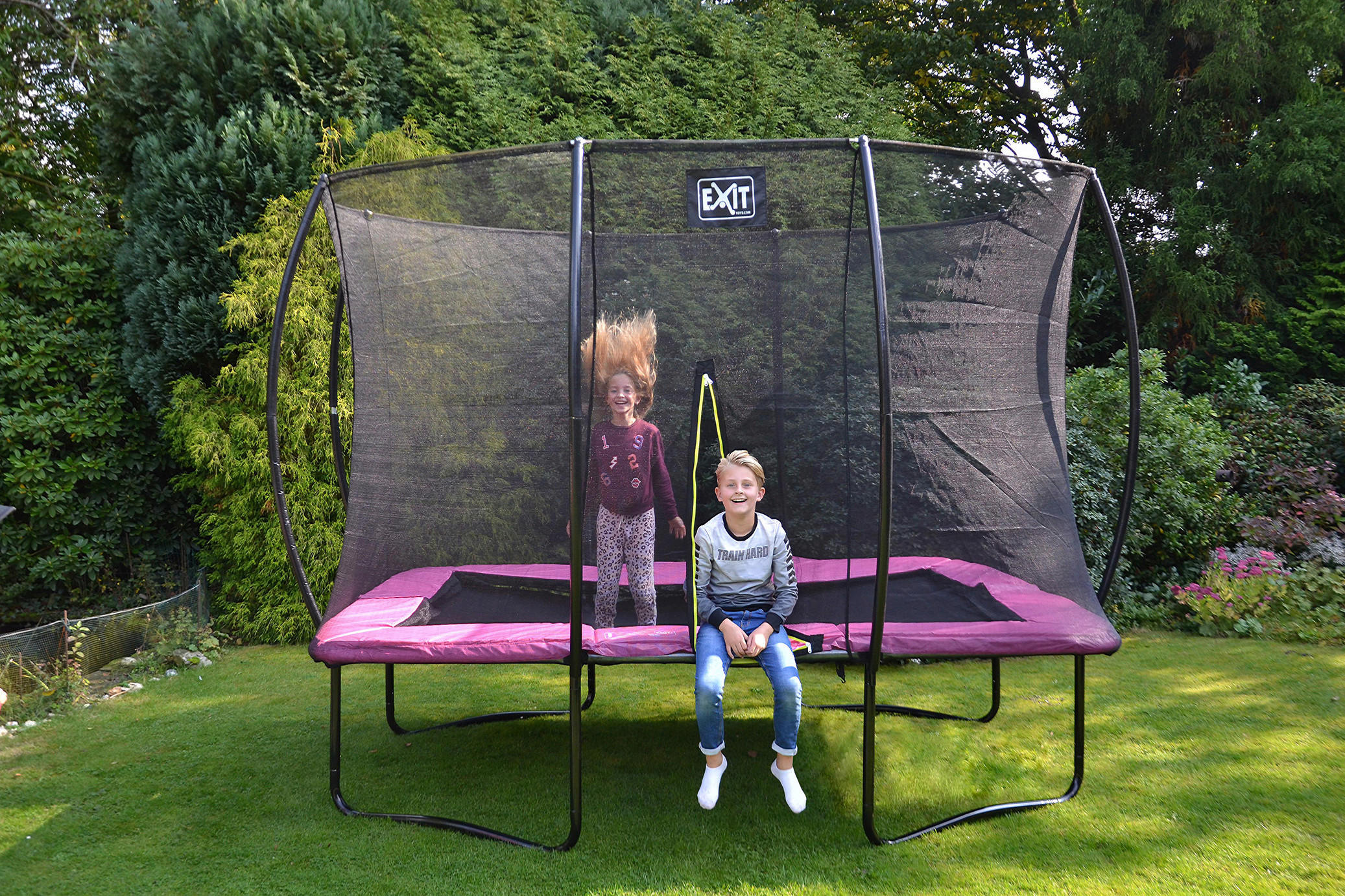 TRAMPOLIN SILHOUETTE 214X305 214/305 cm Pink  - Pink, KONVENTIONELL, Metall (214/305cm) - Dutch Toys Group