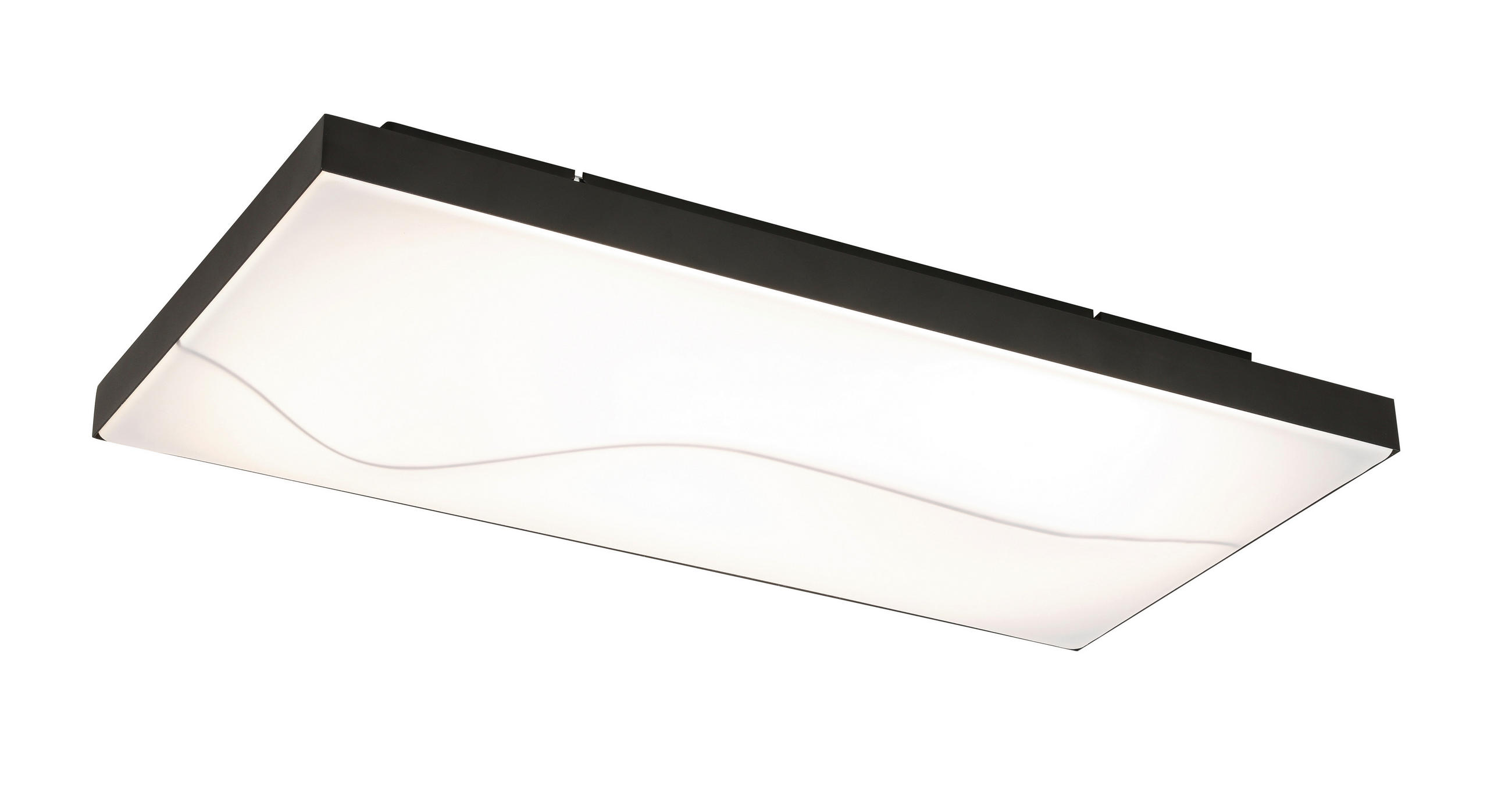 LED-DECKENLEUCHTE 90/45/10,5 cm - Schwarz, Design, Kunststoff/Metall (90/45/10,5cm) - Novel