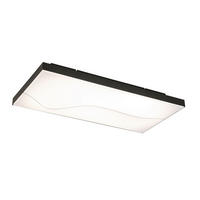 STROPNÍ LED SVÍTIDLO, 90/45/10,5 cm - černá, Design, kov/plast (90/45/10,5cm) - Novel