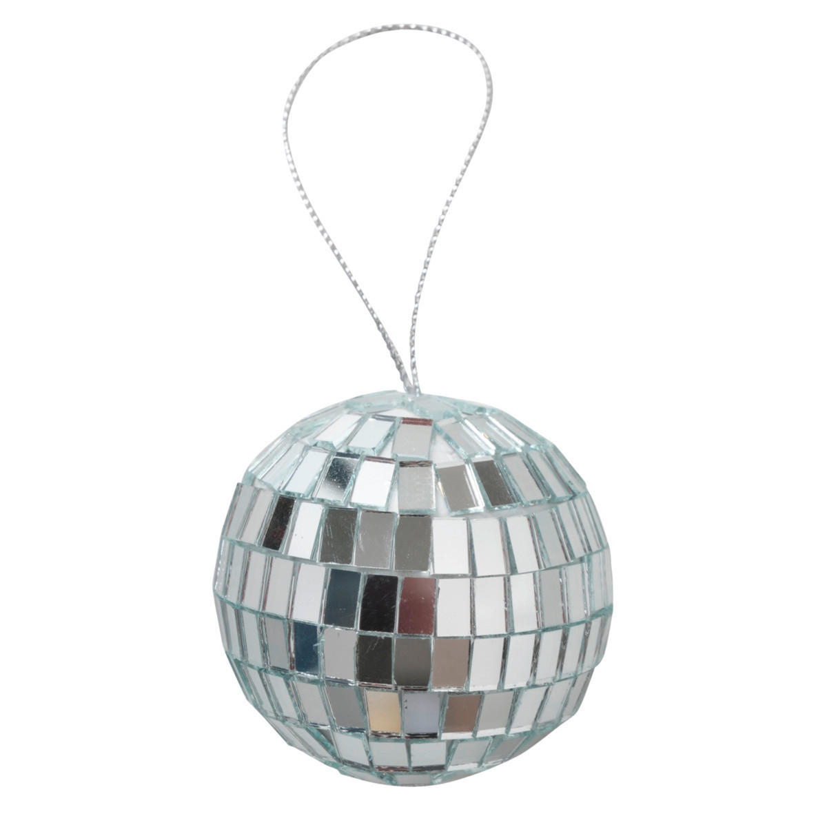SADA VÁNOČNÍCH OZDOB 6 ks - barvy stříbra, Design, sklo (5cm)