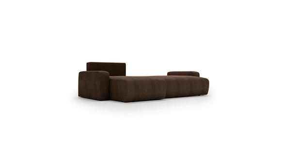 ECKSOFA in Cord Braun  - Schwarz/Braun, MODERN, Kunststoff/Textil (150/245cm) - Carryhome