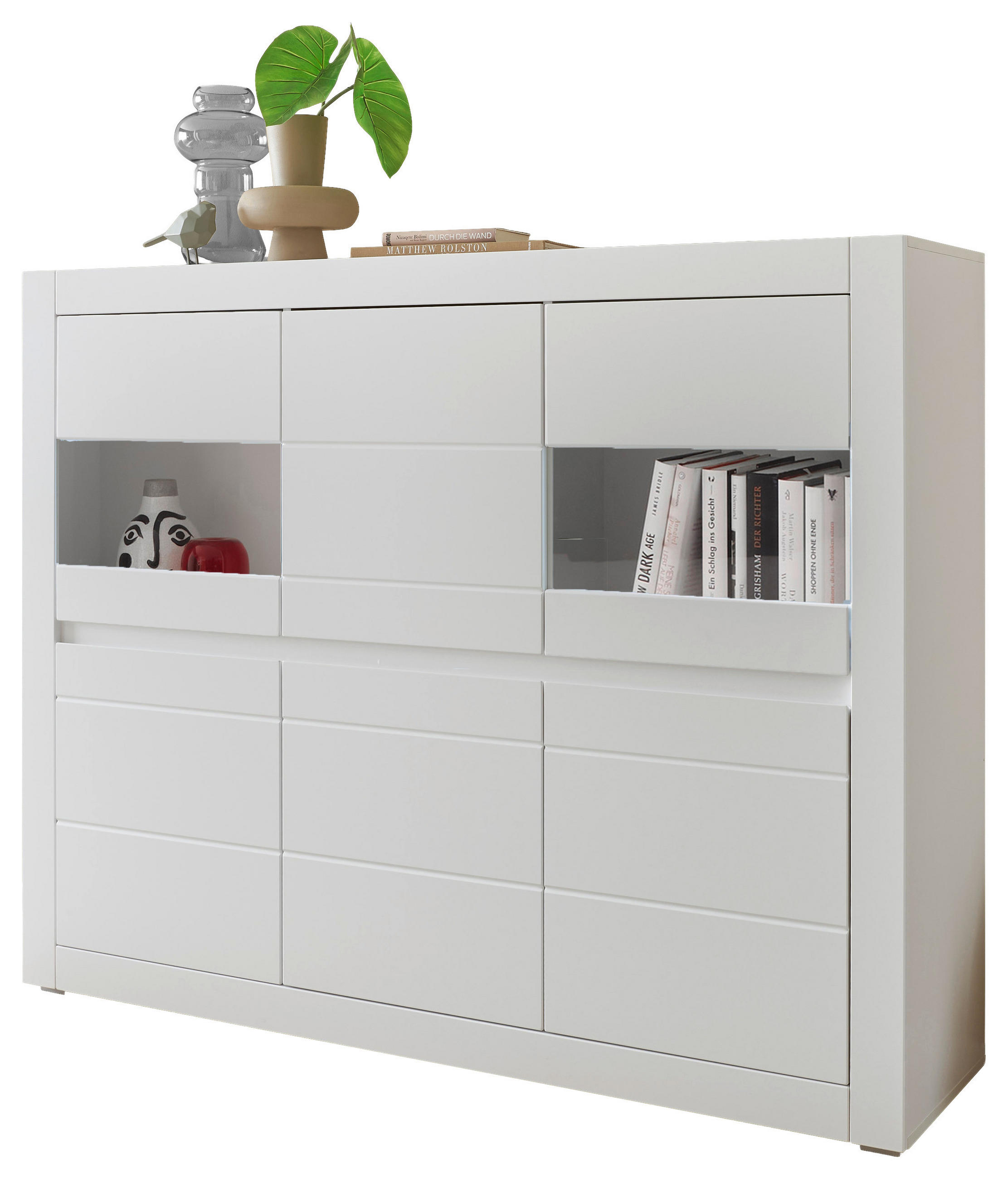 HIGHBOARD , 165/132/42 cm,  - Eichefarben/Silberfarben, Design, Holzwerkstoff/Kunststoff (165/132/42cm) - MID.YOU