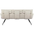 SITZBANK 200/91/70 cm Webstoff Schwarz, Beige  - Beige/Schwarz, Design, Textil/Metall (200/91/70cm) - Dieter Knoll