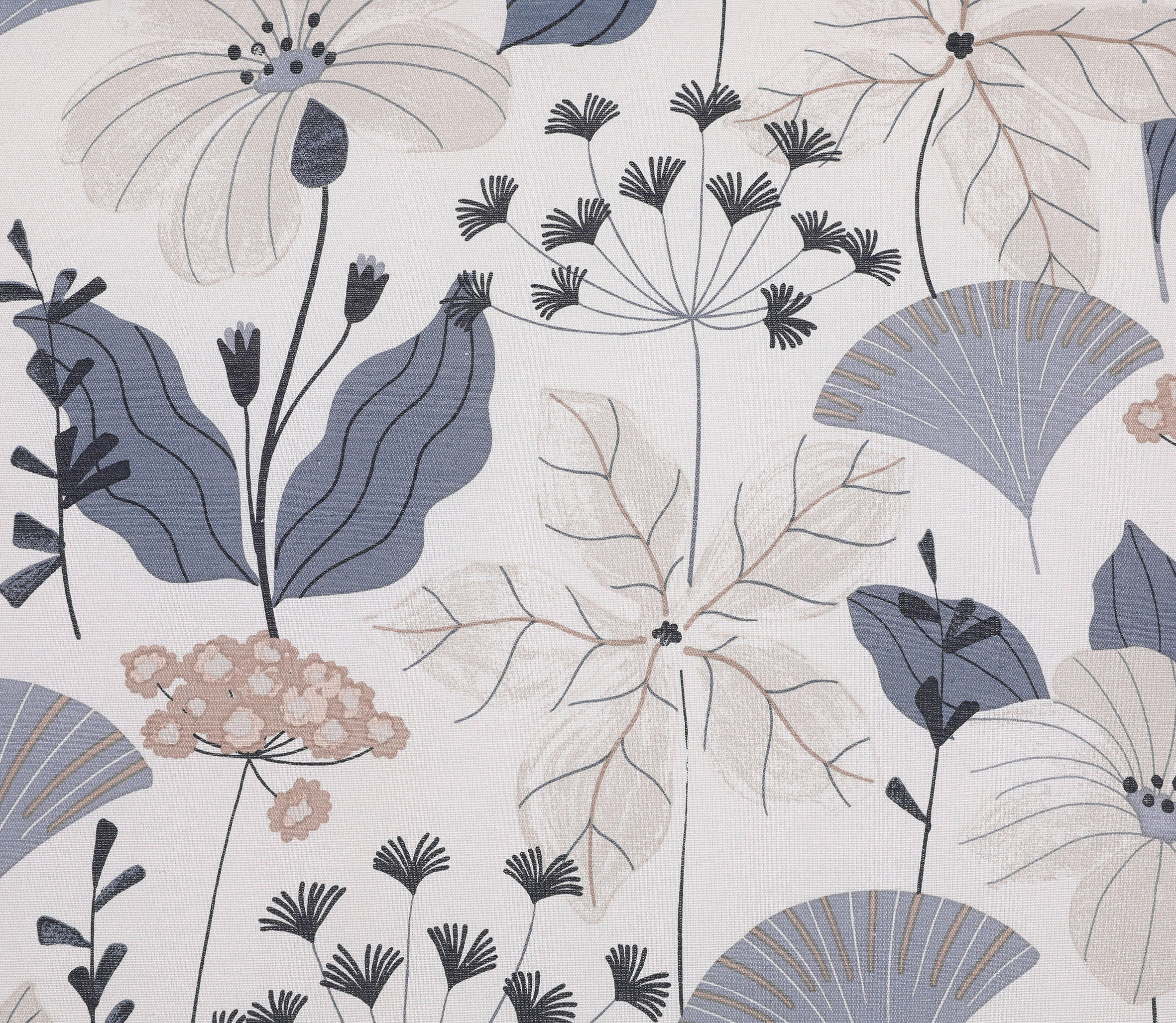 RELAXSESSELAUFLAGE Floral  - Blau/Beige, Design, Textil (50/6/170cm)