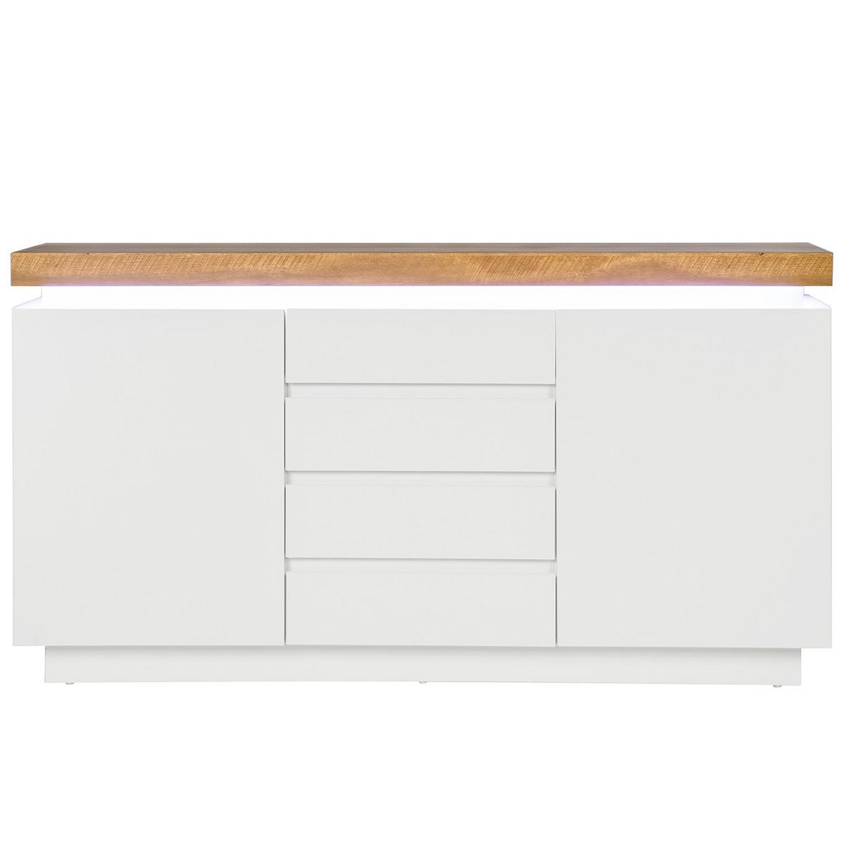 SIDEBOARD  in 150/80/40 cm  - Eichefarben/Weiß, Design, Holzwerkstoff (150/80/40cm) - Livetastic