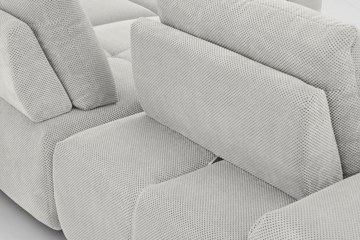 ECKSOFA in Velours Hellgrau  326/236 cm  - Hellgrau/Schwarz, Design, Kunststoff/Textil (326/236cm) - Xora