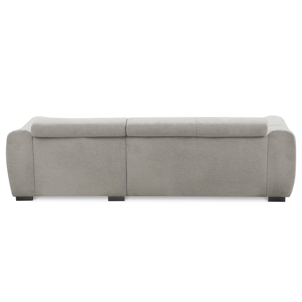 ECKSOFA  Webstoff Greige  - Greige/Schwarz, Design, Kunststoff/Textil (274/177cm) - Livetastic