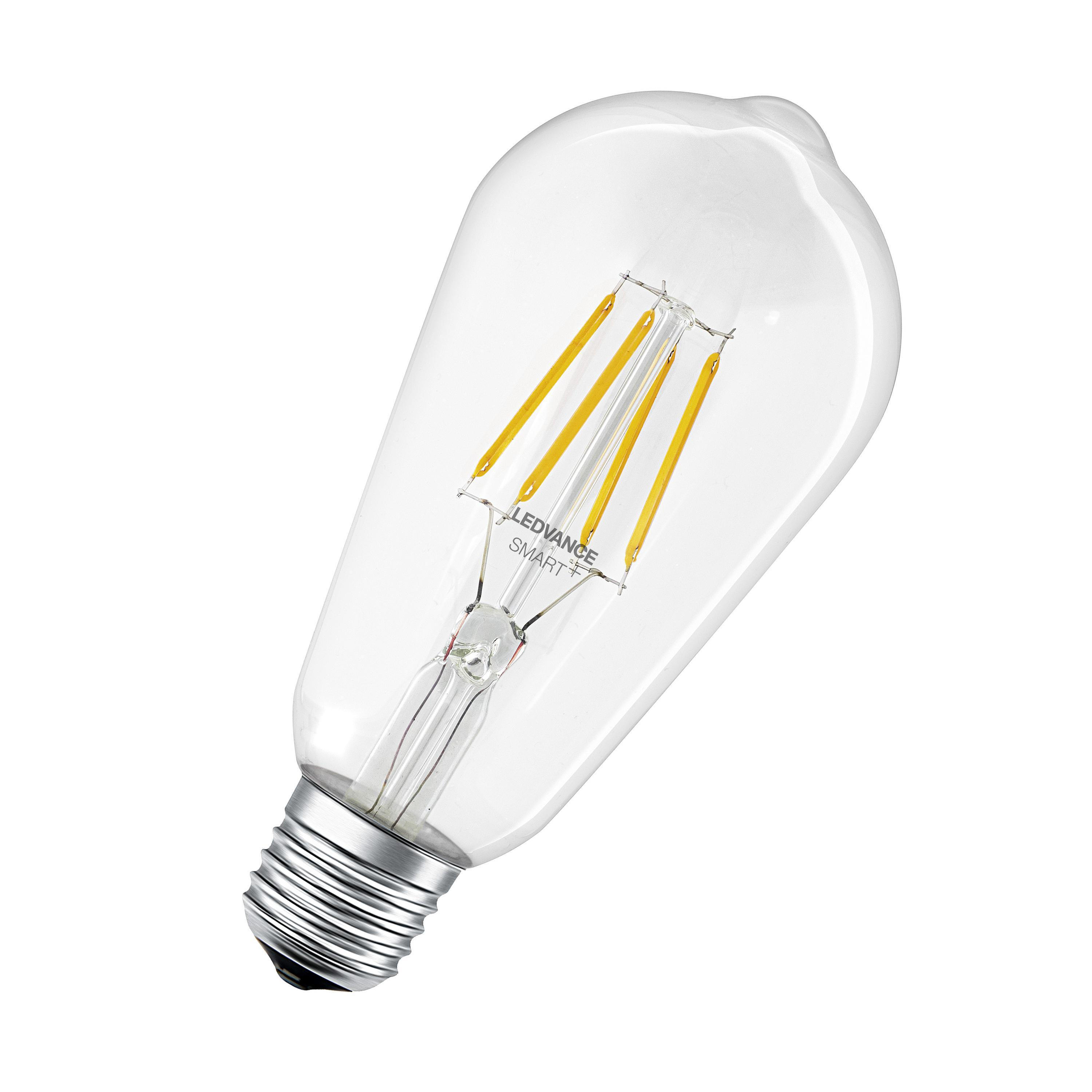 LED-LEUCHTMITTEL Smart+ Bluetooth Filament Edison Dimmable E27  - Klar, Basics, Glas (14,3/6,4/6,4cm) - Ledvance