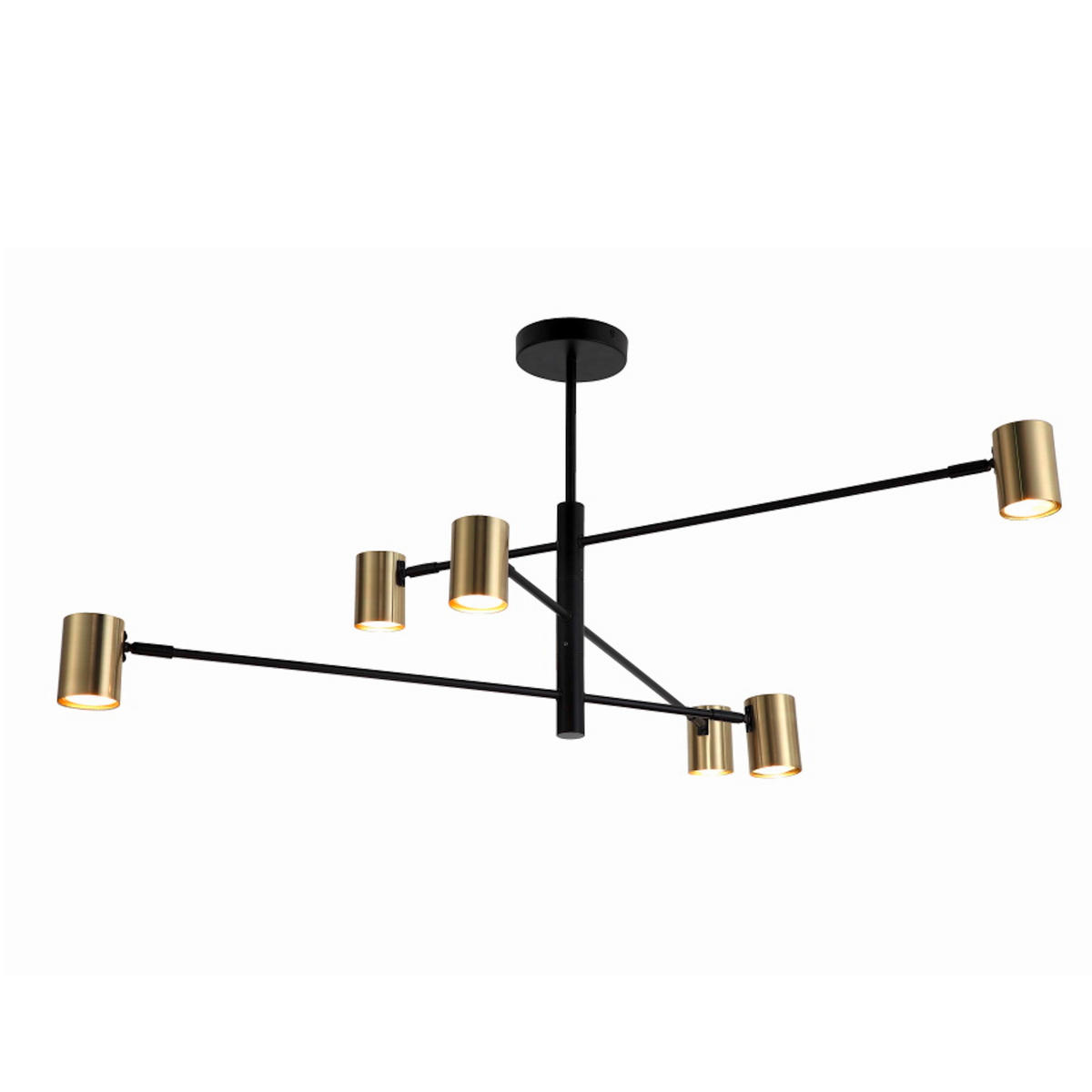 PENDELLEUCHTE  - Goldfarben, Design, Metall (80/12/44.5cm)