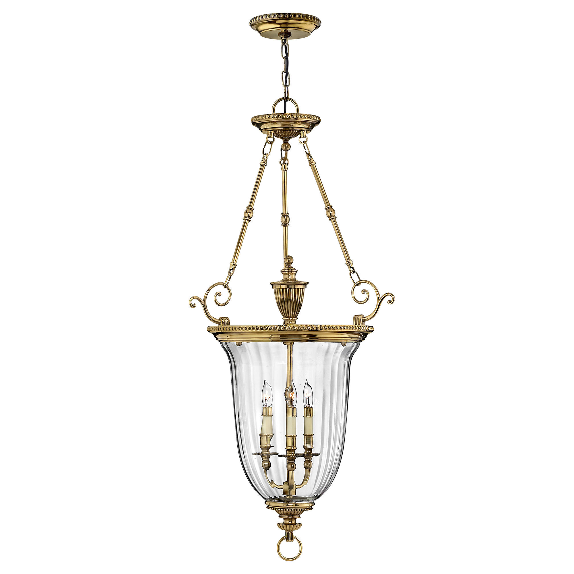 ZÁVESNÉ SVIETIDLO, 58/124 cm  - mosadzná, Natur, kov (58/124cm) - Elstead Lighting