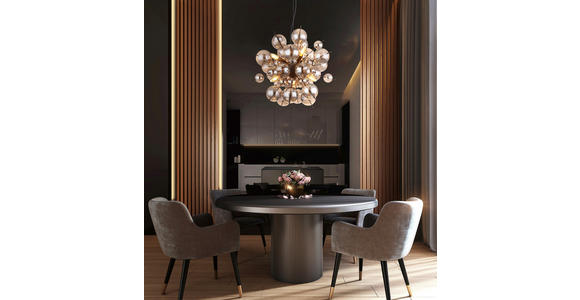 HÄNGELEUCHTE 55/120 cm  - Schwarz, MODERN, Glas/Metall (55/120cm) - Novel