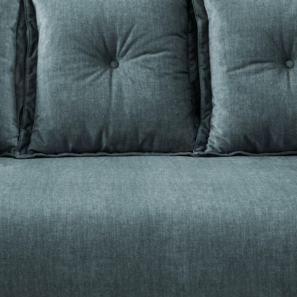 2,5-SITZER in Velours Blau  - Blau/Schwarz, Modern, Holz/Textil (196/94/103cm) - Livetastic