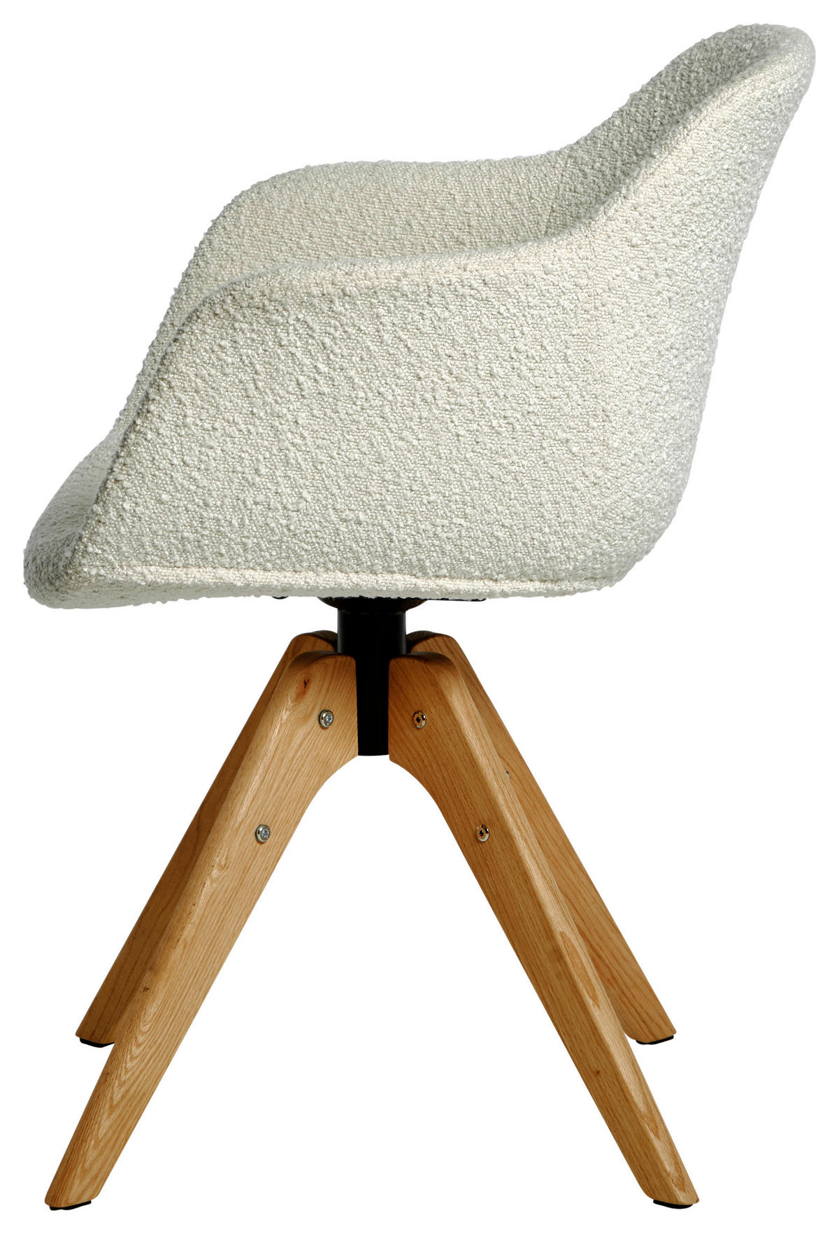 ARMLEHNSTUHL  in Webstoff  - Eichefarben/Weiß, MODERN, Holz/Kunststoff (56,5/59/79cm) - Livetastic