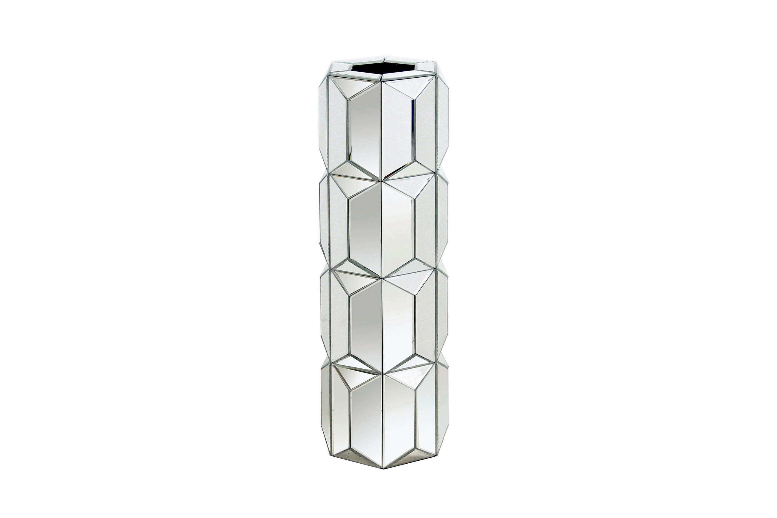 VÁZA, sklo, 53 cm - strieborná, Basics, sklo (19/53/18cm) - Ambia Home