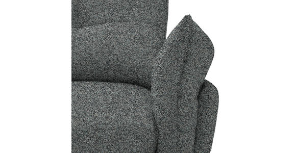 ECKSOFA in Bouclé Graublau  - Graublau/Schwarz, Design, Textil/Metall (220/250cm) - Xora