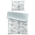 WENDEBETTWÄSCHE MARMOR Satin 140/200 cm  - Weiß, KONVENTIONELL, Textil (140/200cm) - Novel