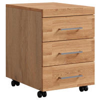 ROLLCONTAINER 40/57/52 cm  - Eichefarben/Silberfarben, Natur, Holz/Holzwerkstoff (40/57/52cm) - Linea Natura