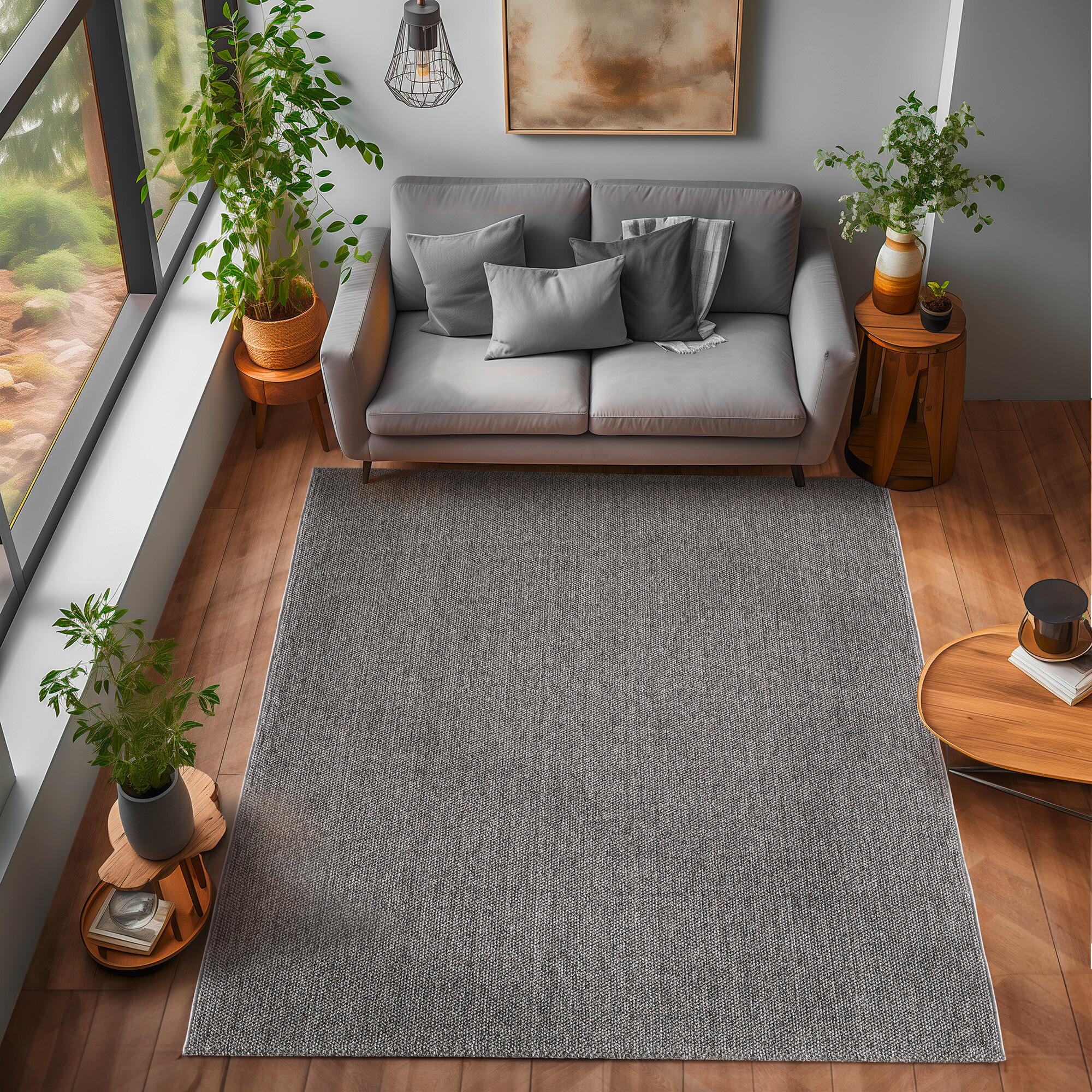 WEBTEPPICH 240/340 cm LOOM Grau  - Grau, Basics, Textil (240/340cm) - Novel