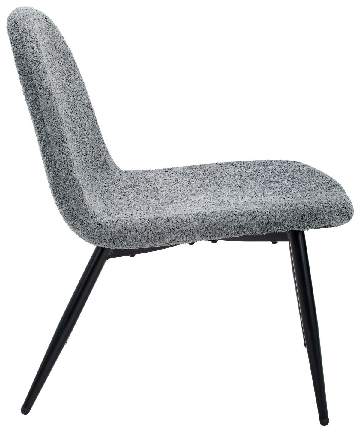 SESSEL in Bouclé Grau, Schwarz  - Schwarz/Grau, Design, Holz/Textil (63/82/74cm) - Livetastic