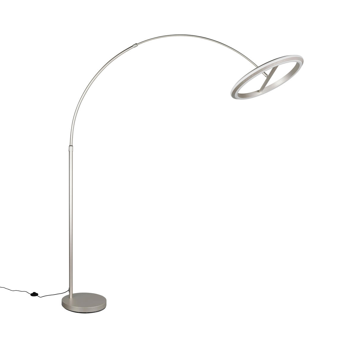 LED-STEHLEUCHTE Amador 45/205 cm   - Nickelfarben, Design, Metall (45/205cm) - Trio Leuchten